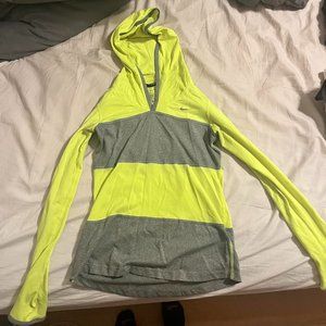 Nike dry fit athletic top, size small. Gray and neon green.